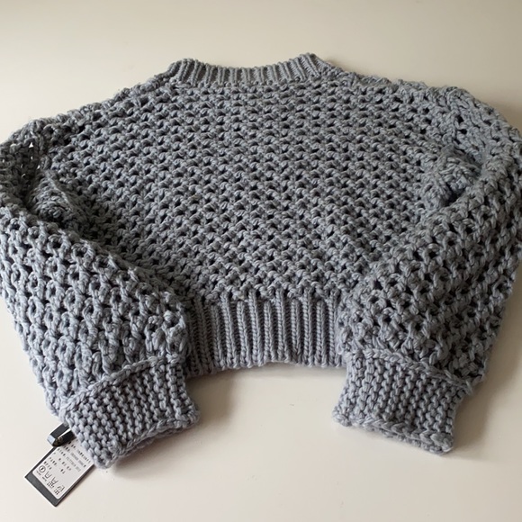 NWT Sweater grey DAXI  chunky knit very cool sweater sz M - Picture 4 of 10